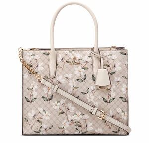NINE WEST Elegant Floral Beige Handbag